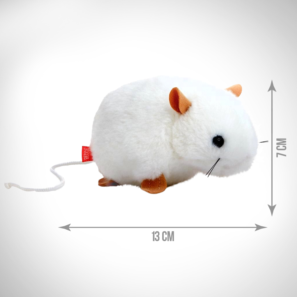Мягкая игрушка Beppe Мышка белая 13 см арт.13849